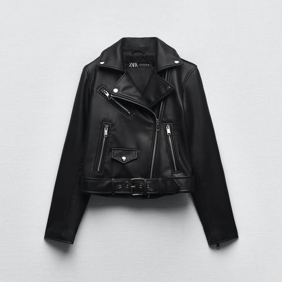 ZARA- BIKER JACKET - Picture 1 of 2